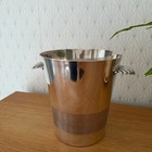 French Silver Ice Bucket Shell Handles Art Deco Champagne Vintage 2803261