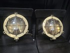 Rare Vintage 11  Brass Porthole Window Ship Wall Lamps Nautical Marine Maritime
