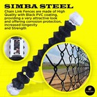 5 Ft X 50 Ft Black Pvc Coated Chain Link Fence 11 5g Galvanized Steel  60x600in 