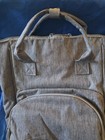 Gray Large Backpack Baby Diaper Bag Nylon Insulated Adjustable Strap Backpack 