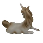 Vintage Bisque Matte Porcelain Unicorn Figurine 4  Long