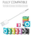 Shuffle Cable For Ipod  2 Pack 3 5mm Jack plug To Usb Power Charger Sync Data