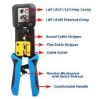 Network Data Cable Rj45 Cat6 Cat5e Wire Crimping Tool Crimper Crimping Pliers