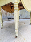 Antique Chestnut Table Base  Original Chippy Paint  No Top  Farmhouse Diy