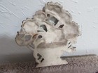 Antique Hubley Cast Iron Flower Basket Door Stop Orig  Paint
