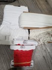 Mixed Junk Drawer Lot Of Unused Lace  Ruffle  Rick-rack  Trim  Ribbon  Binding  