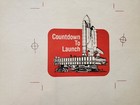 Vintage Countdown To Launch Nasa Space Shuttle Label Uncut Decal Sheet