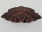 Pair Large Antique Victorian Solid Walnut Carved Drawer Pulls Handles   Eastlake