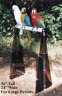 Portable Parrot Perch Floor Stand Bird Feeder Play Gym H36 -w24  Stainless Steel
