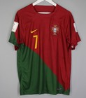 Portugal National Team 2022 2023 Home Football Shirt Jersey  7 Ronaldo Nike L