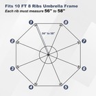 10ft Patio Umbrella Replacement Canopy 8 Ribs Uv Protection Outdoor-canopy Only