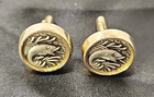 Vtg Anson Signed Fish Cufflinks 2 Tone Marine Fishing Mens Mcm 2 Tone Sportsmen