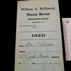 Antique 1873 Receipt Cemetery Plot Burial Death Hudson Co Catholic  Cemetery N j