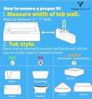 Vaunn Medical Adjustable Bathtub Safety Rail Shower Grab Bar Handle    