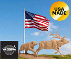 Grizzly Chasing Elk  Resin 3d Print Model Rr Diorama Animal Den Unpainted