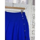 Vintage Royal Blue Pleated Wool Skirt Sz S m Retro Preppy Academia School Girl