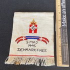 Vtg Original Cross Stitch Banner Wwii Ww2 Era Liberation S-mag 1945 Denmark Free