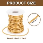 11yard Round Leather Cord For Jewelry Making 3mm Leather String Gold Tone