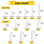 Cotter Pins Assortment Kit  320pcs 304 Stainless Steel Fastener Clips  Assorted 