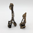 Brass Tribal Figurines Couple Dhokra Indian Lost Wax Folk Art Man  Woman   Child