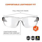 Ergodyne Skullerz Vali Frameless Safety Glasses  One Size  Clear Lens