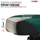5core Drum Throne W Backrest 4  Padded Stool Airlift Adjustable 441lb Capacity