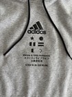 Adidas Gray Xl Hoodie Pullover Sweatshirt Three Stripes Graphic
