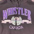Vintage Whistler Canada Hoodie Mens Xl Black Pullover Ski Souvenir Graphic