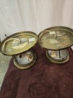 Vintagepair  Brass Flush Mount Ceiling Light Fixture
