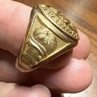 Rare 1950   s Taystee Bread 10k Gold    safe Driving    Men   s Ring 12 3 Grams
