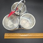 Chefmate Three Bowl Condiment Set With Caddy Nos Stainless Steel Each 2  Across