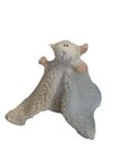 Stephan Baby Lamb Sheep Security Blanket Lovey Creamy White Sherpa Satin Trim
