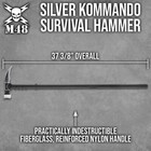 M48 Silver Kommando Survival Hammer  Stainless Steel Head  37 3 8  Overall