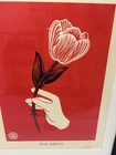 Obey Framed - Shepard Fairey Artist Signed  224 475  rise Above  Barbwire Flower
