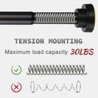 Shower Curtain Rod Adjustable 43-78 Inch  1 diameter Spring Tension Curtain