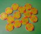 Rare 1972 Las Vegas 101 Club Bonbeck  5 Casino Poker Chips Obsolete Great Cond 
