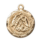 16kt Gold Plated Sterling Silver Saint Michael Pendant Medal Necklace W  Chain