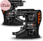 For 2020-2022 Ford F250 F350 F450 Superduty Black Oe Projector Headlights Pair -