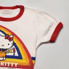 Vintage 80s Hello Kitty Rainbow Ringer Tshirt White Sanrio Toddler Graphic 2-4y