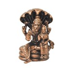 Antique Handmade Copper Lakshmi Narasimha Idol Statue With Snake For Worship 2  