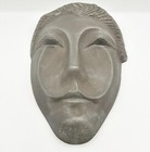 Mid Century 1960s Evaline Sellers Miss Letitia Cast Aluminum Hanging Wall Mask