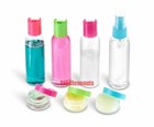 8pc Mini Travel Plastic Transparent Empty Toiletry Bottle   Makeup Container Zip