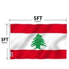 3x5 Lebanon Flag Canvas Banner Vivid Color Fade Resistant Lebanon Banner