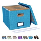  File Organizer With Lid  Portable Hanging 1 Pack Calamine Blue cobalt Green