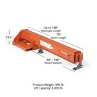 Titan Attachments Fork Mounted Adjustable Hoist Jib Boom Crane  Manual Telescope