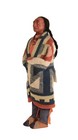Large  skookum Doll  With Blanket Wrap And Seed Bead Necklace