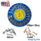 120pcs  box 2key Dental Stainless Steel Screw Post Dental Gold Plated Screw Post