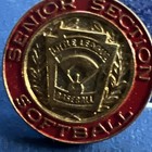 Little League Baseball Senior Section Softball 3 4  Tall Lapel Hat Scarf Pinback