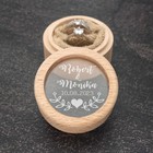 Custom Wedding Ring Box Engraved Wedding Ring Bearer Rustic Wedding Ring Holder