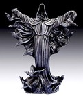 10 1 2  New  Gothic Grim Reaper With Ravens Hood Skulls Skeleton Death Figurine
